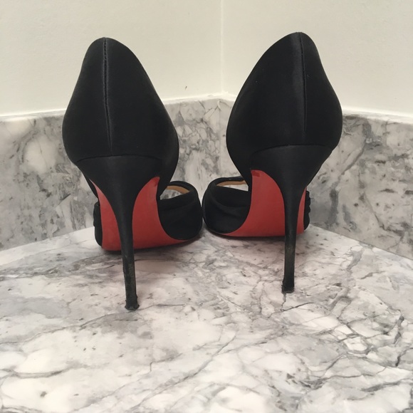 CHRISTIAN LOUBOUTIN Tres Ophrah Black Satin - Picture 5 of 7